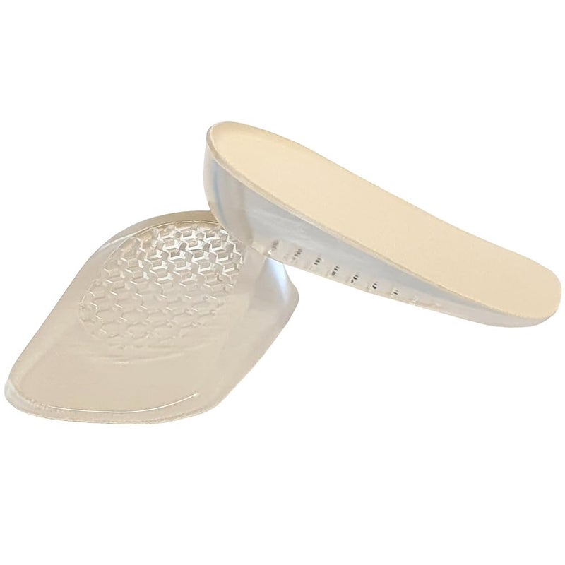 FOOTINSOLE.COM Premium Heel Cushions for Heel Pain Relief & Shoe Comfort â€“ Gel Inserts for Men & Women, High Heel Pads & Grips, Adjust for Loose Shoes (Small (1.0" Height), Beige) - Image 1